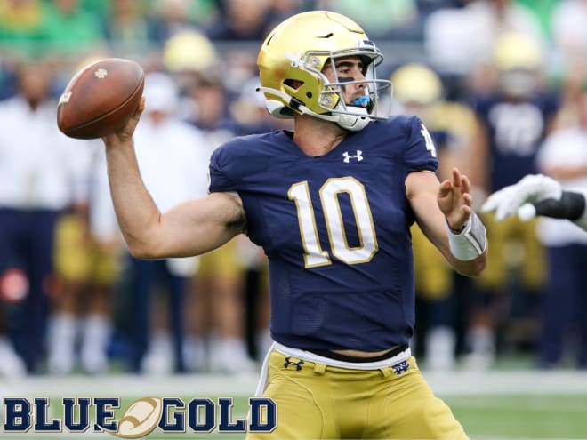 Notre Dame Fighting Irish football sophomore quarterback Drew Pyne