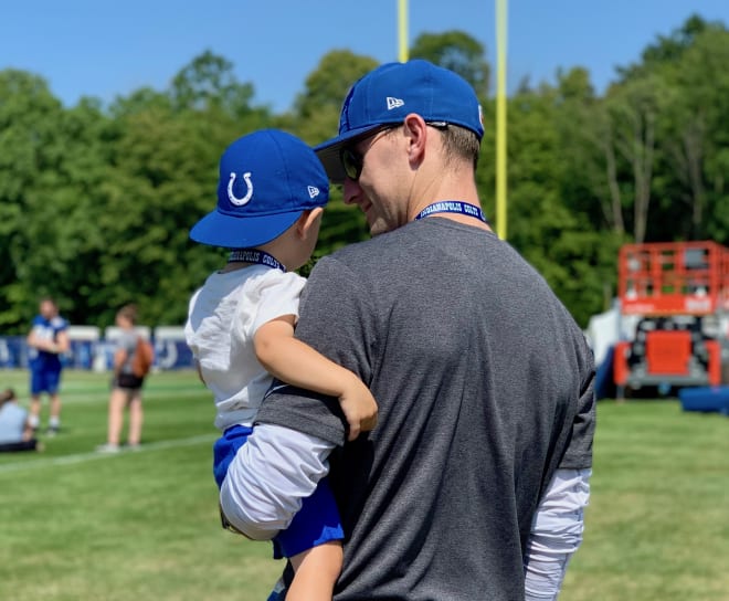 Joey Elliott still finds time for family as a pro scout with the Colts.