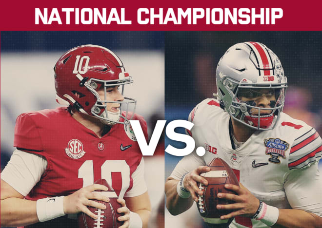 Alabama 12-0 will face off with 7-0 Ohio State for the National Championship in Miami, Florida on January 11