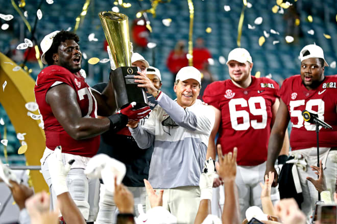 West Virginia native Nick Saban led the Alabama Crimson Tide to the national championship a season ago. The West Virginia football team is looking to be in the same position soon.