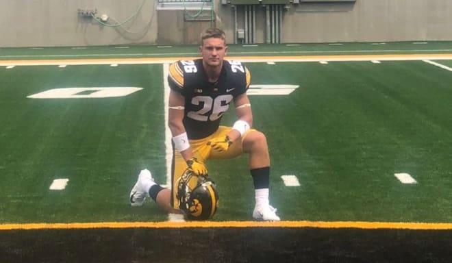 Class of 2021 linebacker Zach Twedt was in Iowa City for the Hawkeye Tailgater on Sunday.