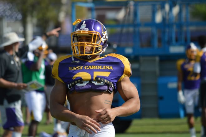 ECU rising junior running back Devin Anderson is steadily making progress in the Pirate backfield.