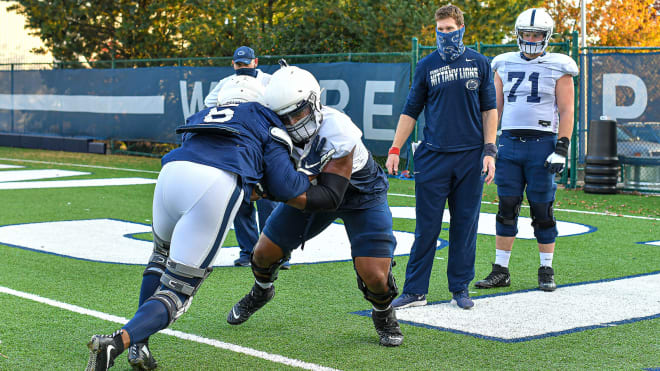 Offensive line coach Phil Trautwein played a major role in Spencer Rolland's decision to come to Penn State.