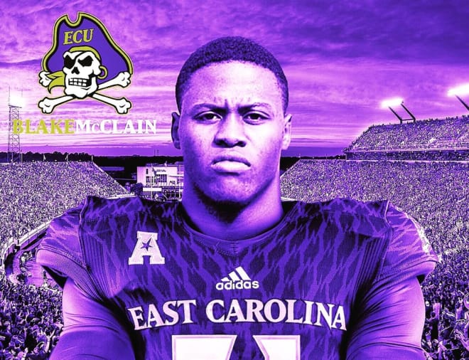 Blake McClain adds size and strength at defensive end to East Carolina's growing class of 2017.