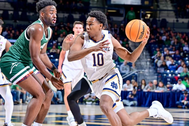 Niagara transfer Marcus Hammond scored a season-high 15 points Tuesday night for Notre Dame against Jacksonville.