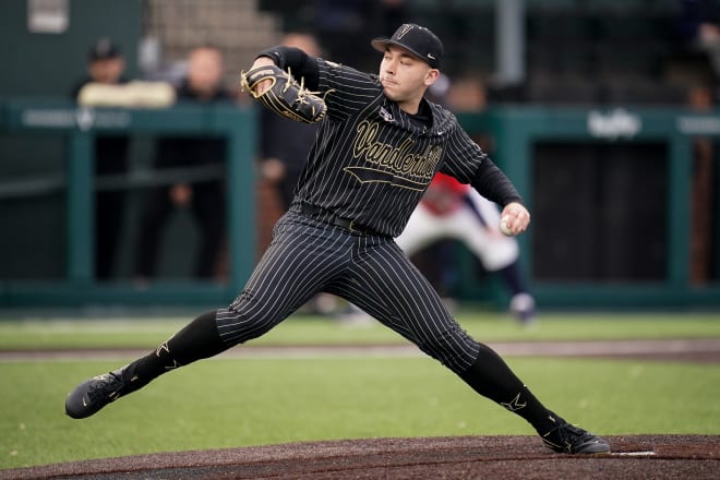 Carter Holton pitched three seasons for Vanderbilt.