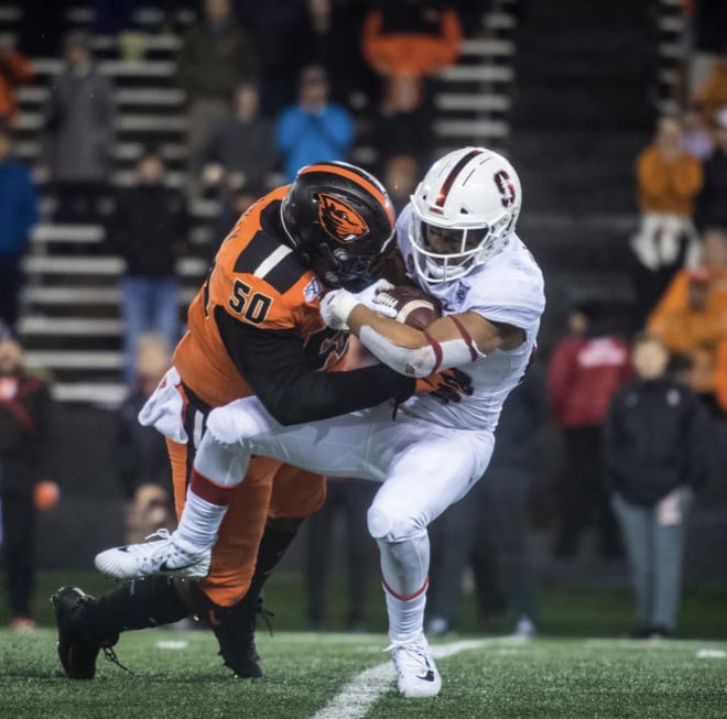 Michigan Wolverines football seventh-year senior defensive tackle Jordan Whittley notched 3.5 tackles for loss at Oregon State in 2019.