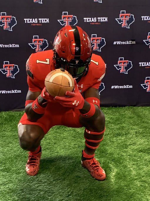 Crandall athlete Samuel Omosigho on his unofficial visit to Texas Tech this past weekend