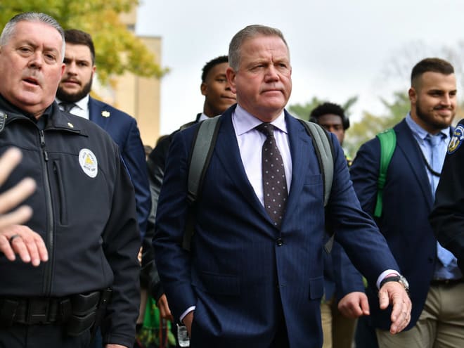 Brian Kelly met with reporters for the final time before Notre Dame plays Louisville.