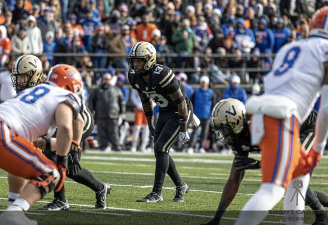 Vanderbilt's CJ Taylor (13), in a 2022 game with Florida. 