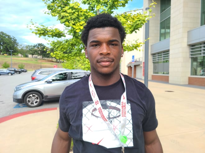 Arkansas running back commit Braylen Russell (Benton) on a summer visit to Fayetteville