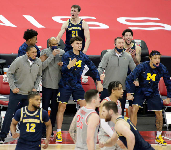 Michigan Wolverines basketball's bench brought the energy in the team's win over Ohio State.