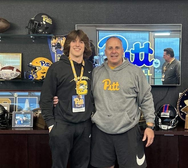 Pat Narduzzi and Mason Heintschel