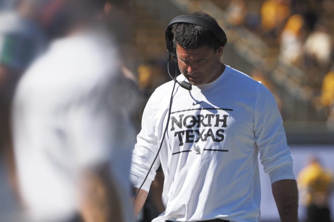 Seth Littrell during his stint as head coach at North Texas