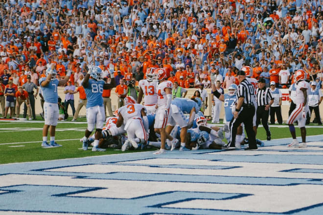 The dive play to Javonte Williams also wasn't available since the Heels scored on it. 