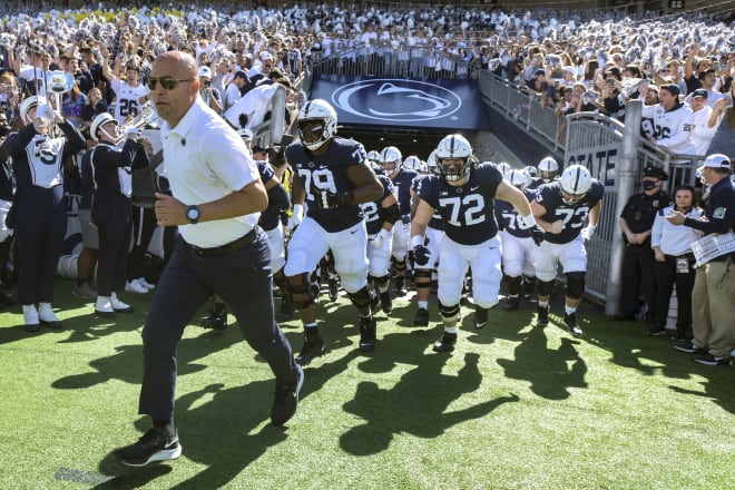 Penn State football and Nittany Lions coach James Franklin are ready for a new month to begin. AP photo/Barry Reeger