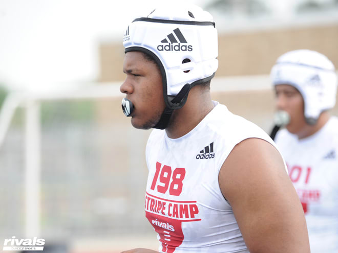 Cam'Ron Johnson was one of a tough cast of offensive linemen at the Houston Rivals Camp this spring