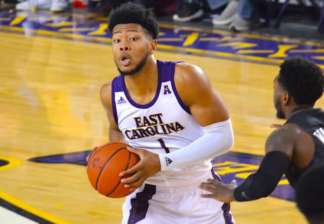 Jayden Gardner and East Carolina will look to pull a home upset of (21)Houston Wednesday night in Greenville.