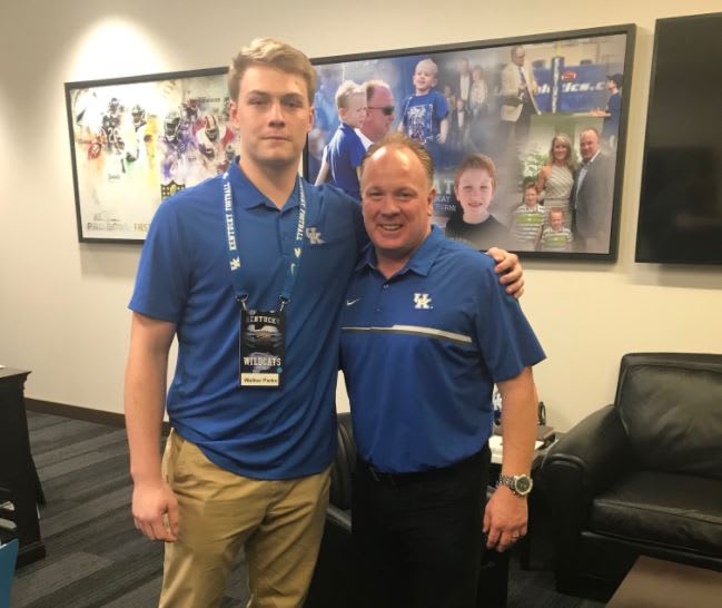 Walker Parks with Mark Stoops on his unofficial visit