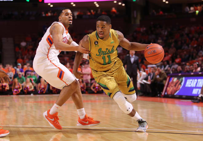 Demetrius Jackson finished with 17 points in Notre Dame's road victory over Clemson.