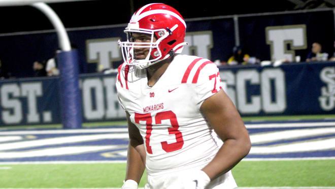 California offensive lineman Brandon Baker holds a Michigan Wolverines football recruiting offer 