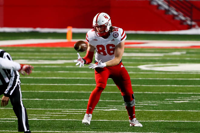 Senior Nebraska tight end Jack Stoll. 