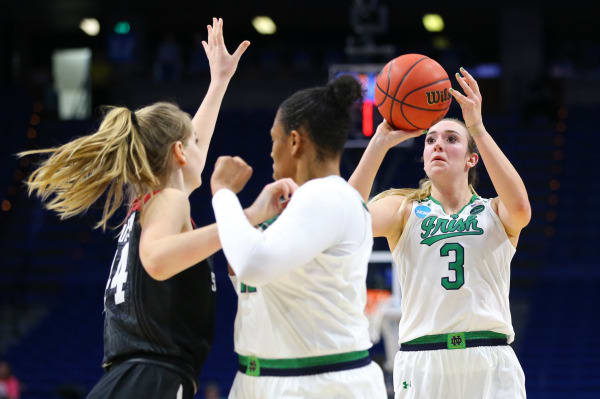 Sophomore guard Marina Mabrey had 20 points and three steals in Notre Dame's 76-75 Elite Eight loss to Stanford.