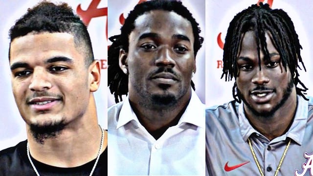Minkah Fitzpatrick, Bo Scarbrough, and Ronnie Harrison will head to the NFL Draft following their junior seasons 