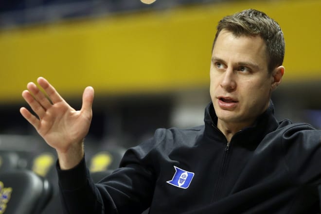 Duke's Jon Scheyer is moving into his first season as head coach. 