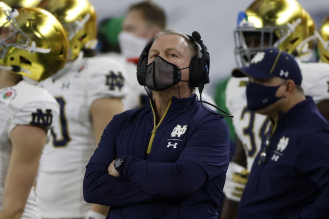 Notre Dame Fighting Irish football head coach Brian Kelly