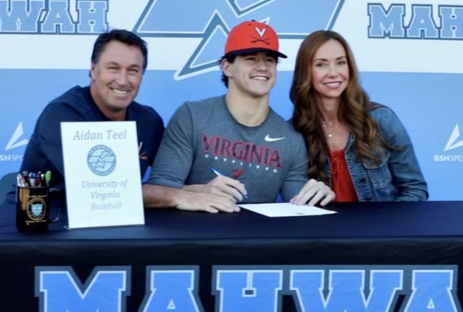 Aidan Teel intends to graduate next June and enroll early at Virginia to get a head start on his college baseball career.