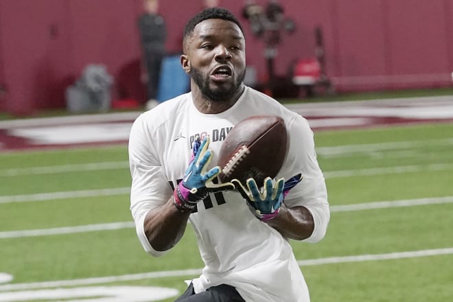 Marvin Mims was sure-handed in drills Thursday morning