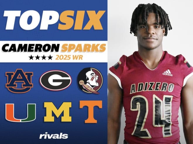 2025 athlete Cameron Sparks recently announced his top six