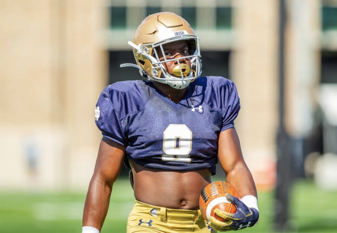 Junior running back Jafar Armstrong was a standout for the Irish offense on August 10th.