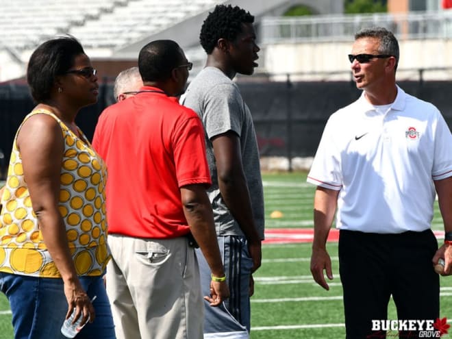 Harrison spent a lot of time with the Ohio State coaches on Saturday.