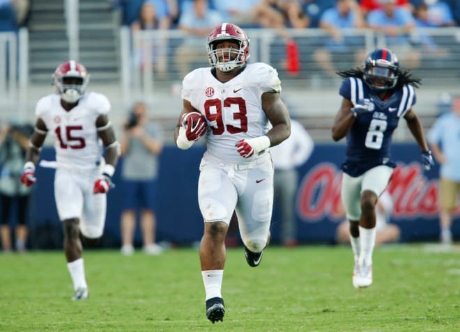 Former Alabama defensive lineman Jonathan Allen is projected to be a top-five pick in this year's NFL Draft.
