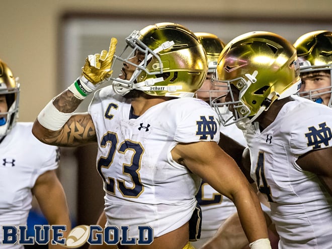 Notre Dame Fighting Irish football junior running back Kyren Williams 