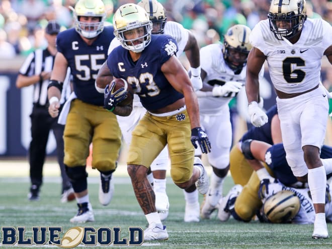 Notre Dame Fighting Irish football running back Kyren Williams. 