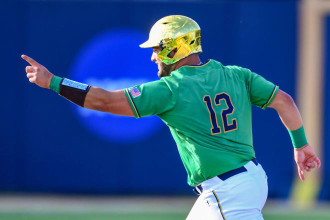 Notre Dame Fighting Irish baseball senior first baseman Niko Kavadas