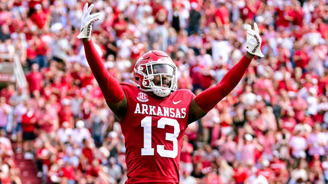 Arkansas DB Alfahiym Walcott.