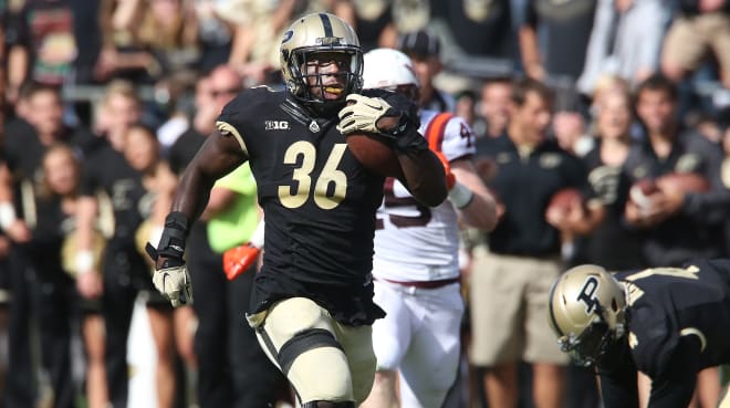 Danny Ezechukwu appeared in 45 games as a Boilermaker linebacker, with one of his standout moments being this 90-yard scoop and score in 2015 versus Virginia Tech.