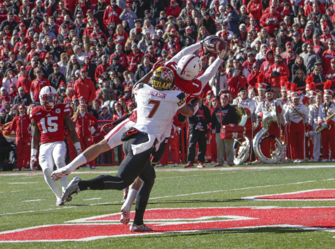 Senior aide out Jordan Westerkamp hauled in a game-high eight catches for 85 yards and a touchdown in Nebraska's win over Maryland.