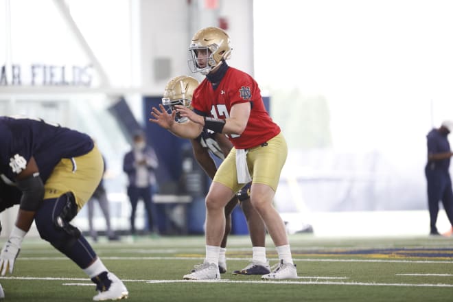 Notre Dame Fighting Irish football quarterback Jack Coan