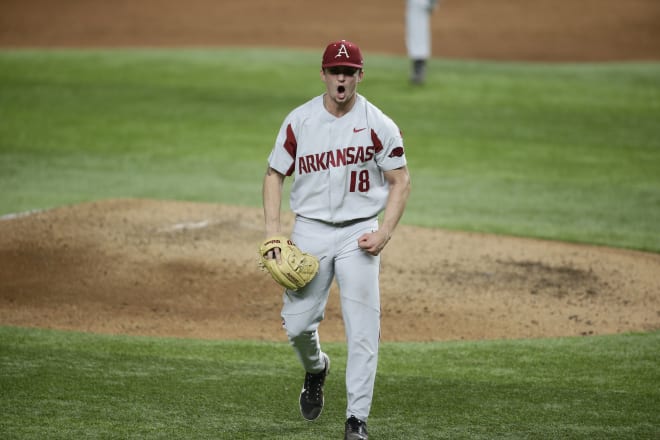 Lael Lockhart gave Arkansas 4 1/3 solid innings of work Monday night.