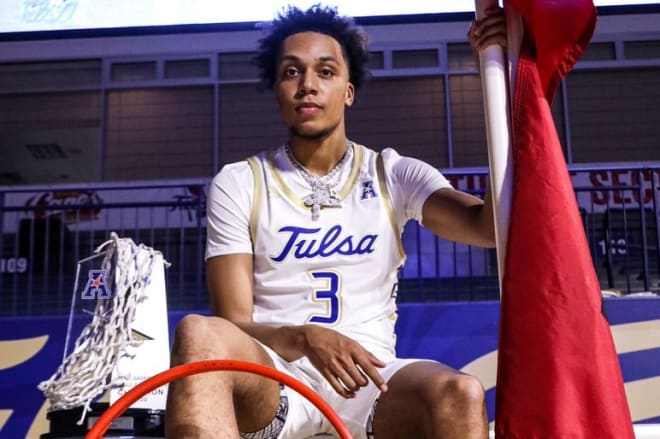 6-5 guard Chauncey Gibson visited Tulsa on March 22, 2023.