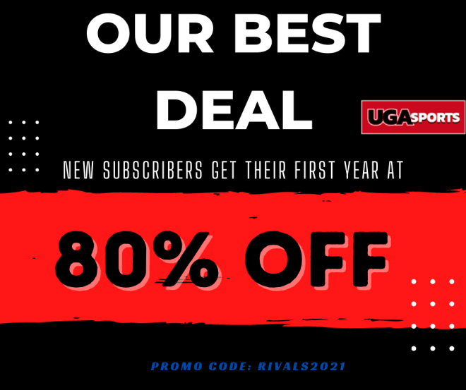 Get 80% off your first year of UGASports!