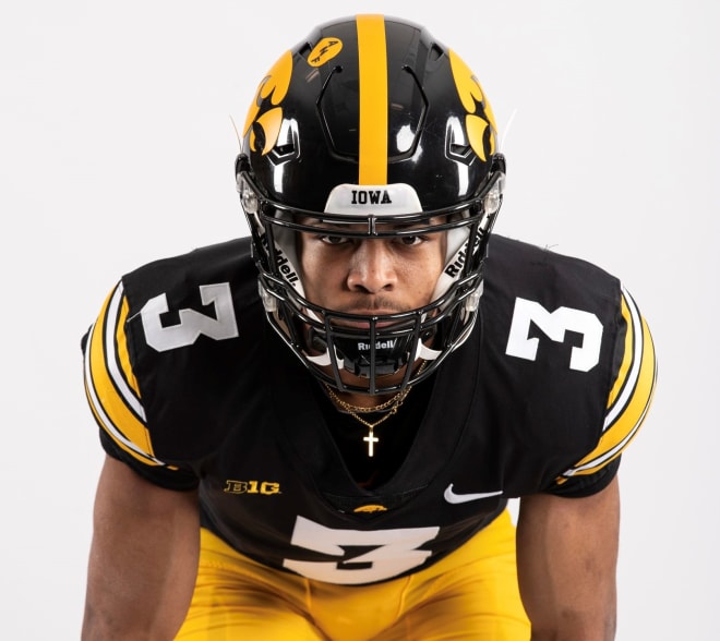 Safety Damon Walters attended Iowa's spring practice on Saturday.
