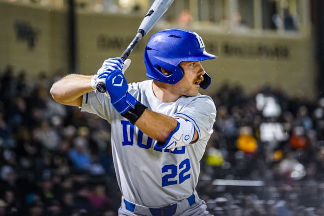 Duke's Zac Morris bats during this weekend's series at Wake Forest. 