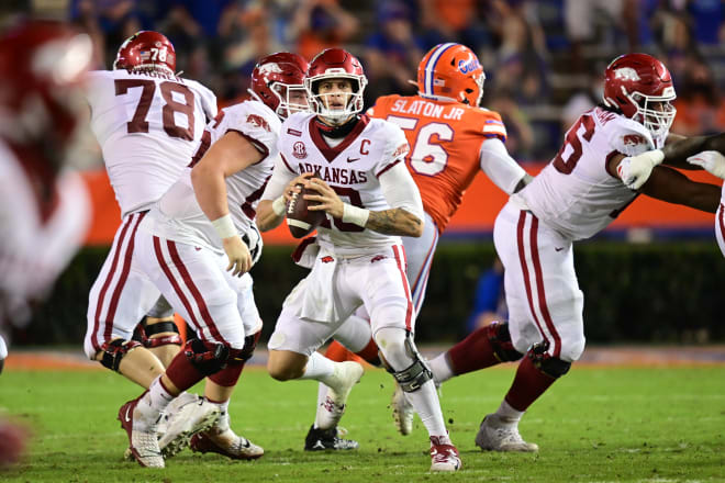 Feleipe Franks is having a great season as Arkansas' starting quarterback.