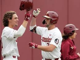 Florida State right fielder Reese Albert slammed a pair of homers, including a game-tying three=run shot in the seventh inning, to rally FSU to a 6-4 win at LSU in game one of a Super Regional.